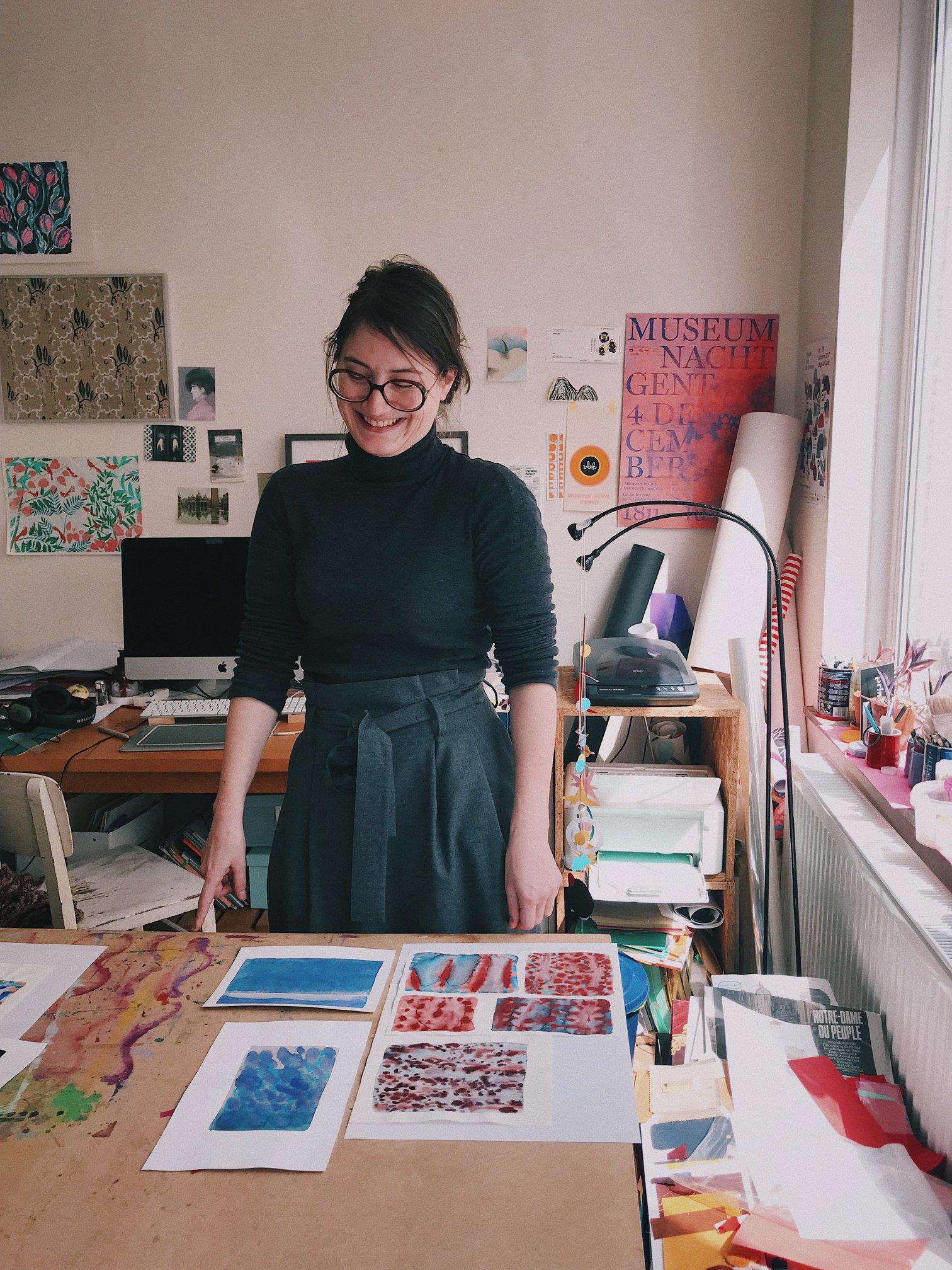 Cécile Barraud de Lagerie dans son atelier