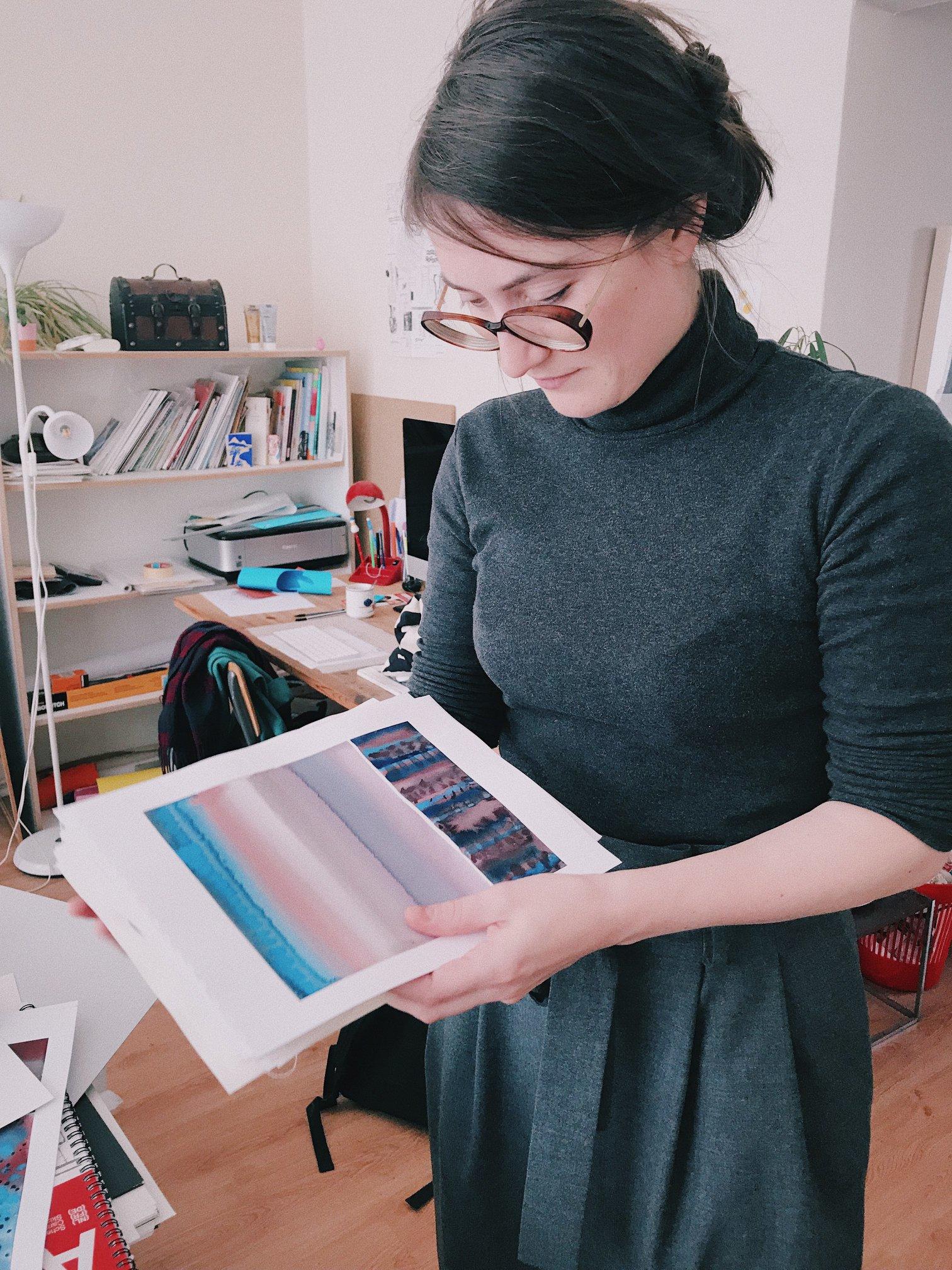 Cécile Barraud de Lagerie dans son atelier