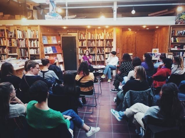 Rencontre avec Mathilde Blézat chez Livre aux Trésors, 22 avril 2022. Photo : Mélanie Cao.