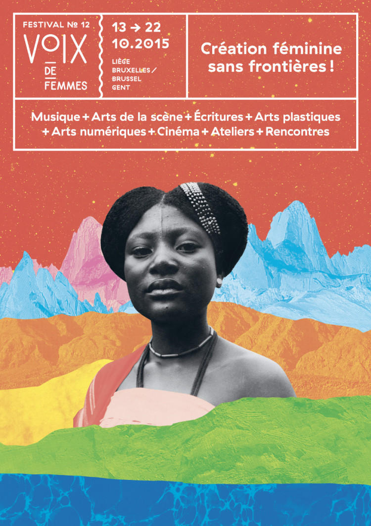 Affiche du 12e festival Voix De Femmes, par Take Shape Studio.