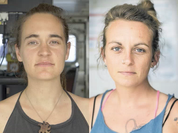 Carola Rackete et Pia Klemp, capitaines de navires de sauvetage en Méditerranée.