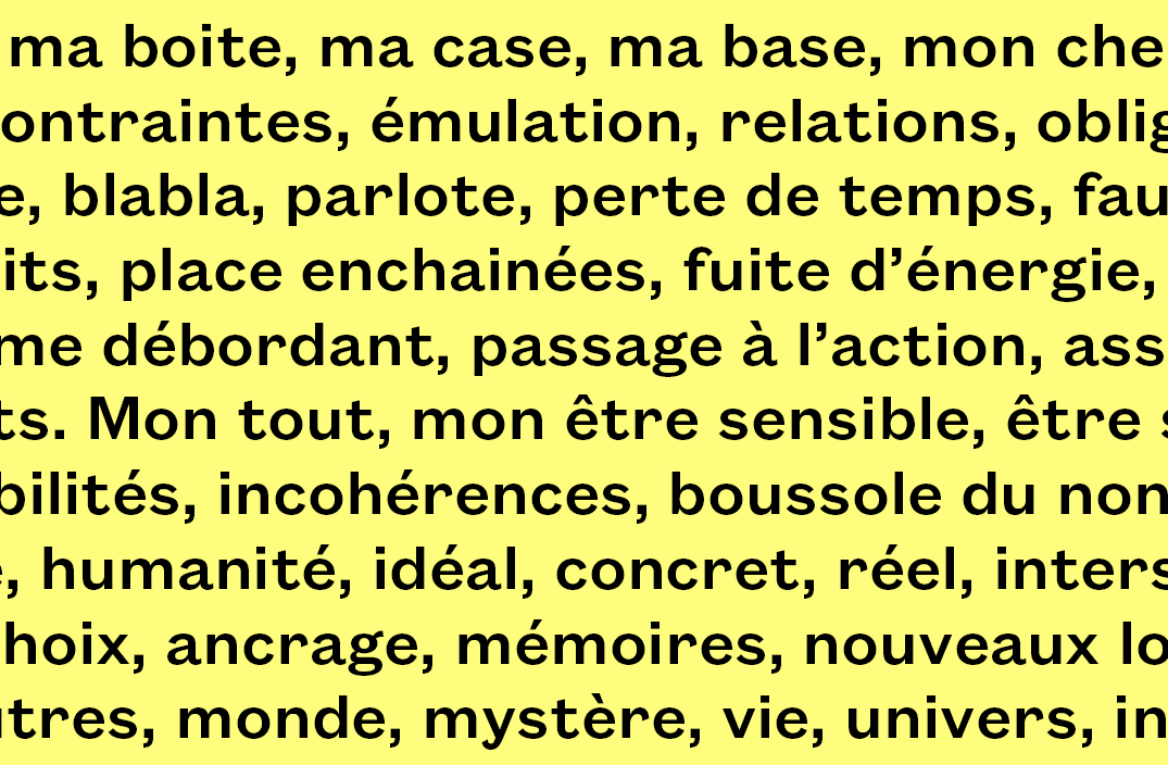 Cartographie (extrait), Bénédicte Hoen.